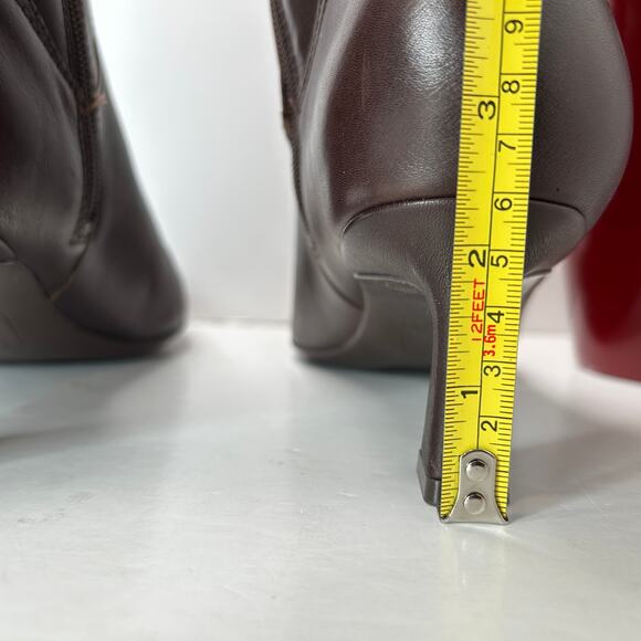 Naturalizer Deesha Knee High Wide Calf Boot Zip Block Heel Brown Women's 9W NWOB - Picture 10 of 11